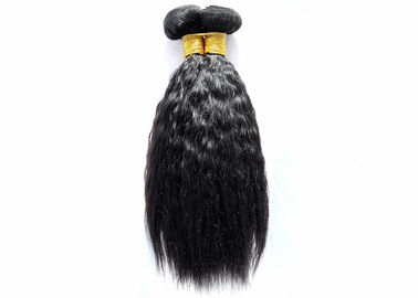 Cina Ekstensi rambut manusia hitam menenun, bersinar alami Remy rambut manusia menenun pemasok