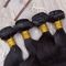 Hitam Rambut Brazilian Nyata Menenun Berkilau Jumlah Besar Cuticle Penuh Selaras pemasok