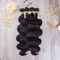 Hitam Rambut Brazilian Nyata Menenun Berkilau Jumlah Besar Cuticle Penuh Selaras pemasok