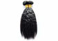 Ekstensi rambut manusia hitam menenun, bersinar alami Remy rambut manusia menenun pemasok