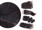 Bouncy Black 100 Rambut Manusia Renda Penutupan Depan Tahan Lama Tanpa Simpul Atau Kutu pemasok