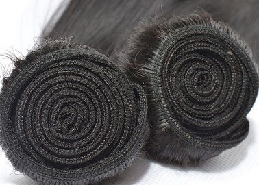 Cina Tidak Ada Bau Buruk Rambut Lurus Peru Menenun 100% Hitam Yang Diolah Dengan Sedikit Coklat pemasok