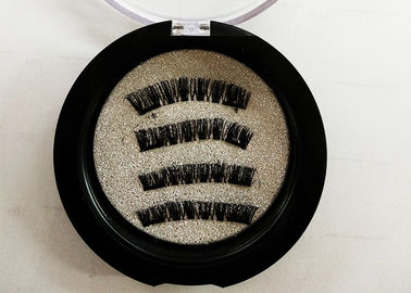 Cina Synthetic Double Magnetic Eyelashes Handmade High Standard Natural Long pemasok