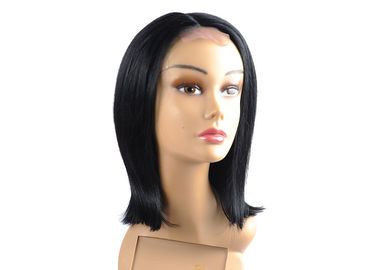 Cina Monofilamen Human Lace Wig Depan 100% Virgin High Density Natural Lustre pemasok