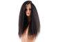 Ketat Tebal Vigin Remy Human Lace Wig Depan 18 &amp;quot;Keriting Lurus Sisir dengan Mudah pemasok